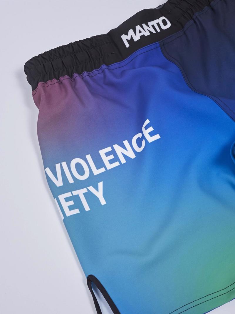 MANTO society FIGHT SHORTS-gradient